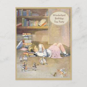 Alice in Wonderland Birthday Tea Party Invitation