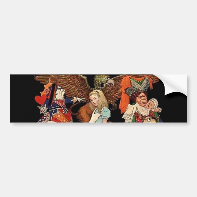 Alice in Wonderland Bumpersticker Bumper Sticker (Front)