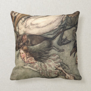 Alice in Wonderland by Arthur Rackham Cushion