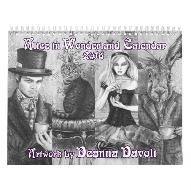 Alice in Wonderland Calendar 2016 Deanna Davoli (Cover)
