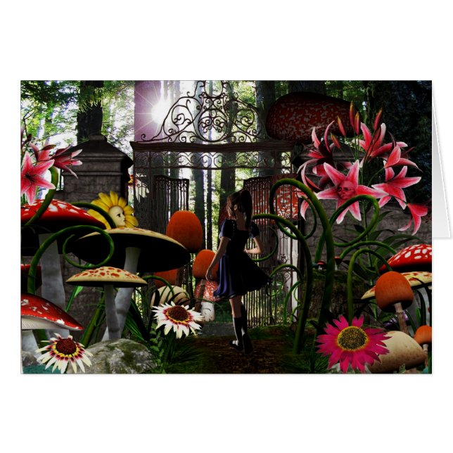 Alice in wonderland card (Front Horizontal)