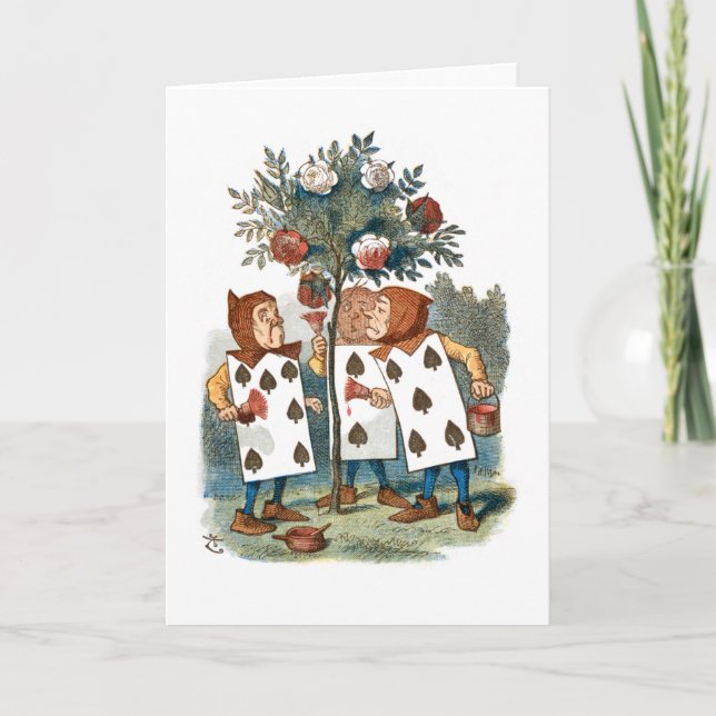 Alice in Wonderland - Cards painting Roses (Front)