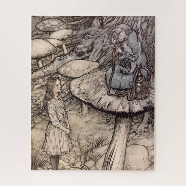 Alice in Wonderland Caterpillar by Arthur Rackham Jigsaw Puzzle (Vertical)