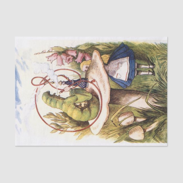 Alice in Wonderland Caterpillar Decoupage Tissue Paper (Front)