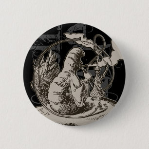 Alice In Wonderland Caterpillar Grunge (Single) 6 Cm Round Badge