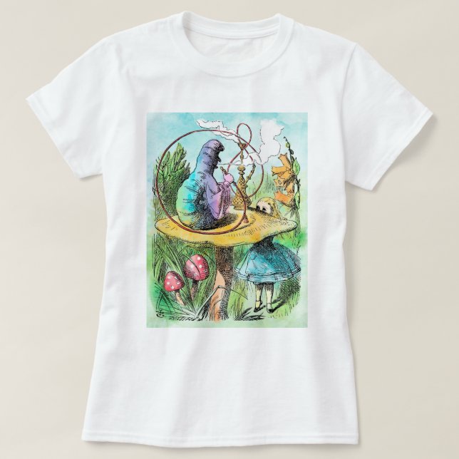 Alice In Wonderland Caterpillar Ladies T Shirt (Design Front)