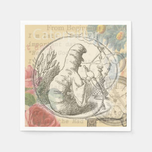 Alice in Wonderland Caterpillar: Original Tenniel  Napkin