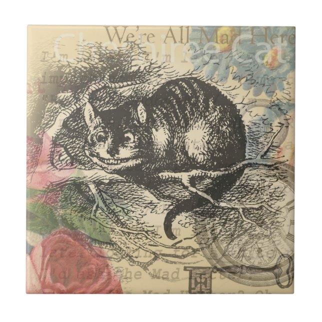 Alice in Wonderland Caterpillar: Original Tenniel  Tile (Front)