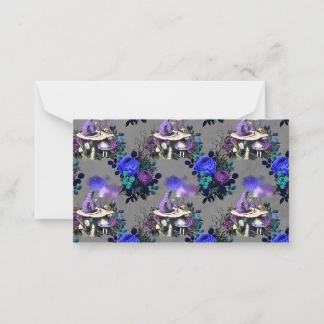 Alice in Wonderland Caterpillar Smoking Flowers Card (Front)