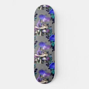 Alice in Wonderland Caterpillar Smoking Flowers Skateboard