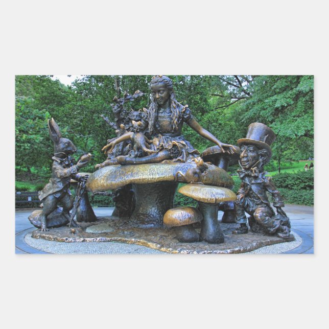 Alice in Wonderland - Central Park NYC Rectangular Sticker (Front)