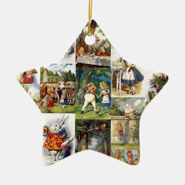 alice in wonderland ceramic tree decoration (Front)