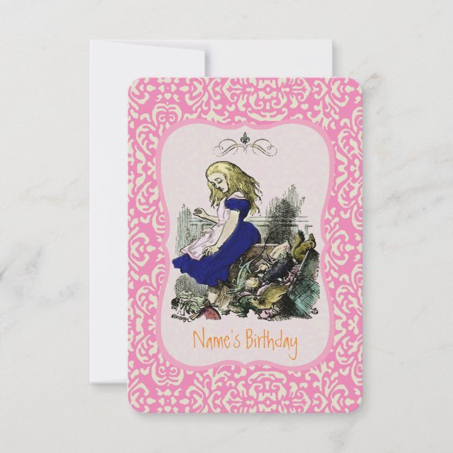 Alice in Wonderland CHANGE COLOR- Invitations/RSVP Invitation (Front)