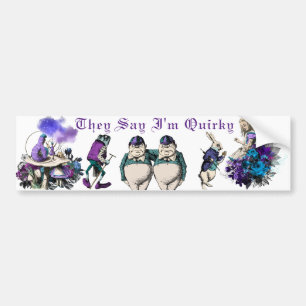Alice in Wonderland Characters Bumper Sticker