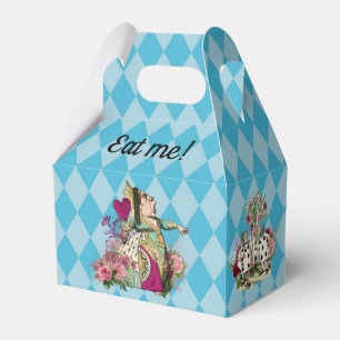 Alice in Wonderland Characters on Blue Harlequin Favour Box
