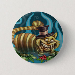 Alice in Wonderland Cheshire Cat 6 Cm Round Badge