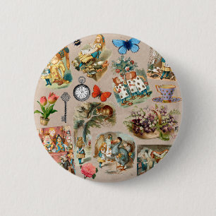 Alice in Wonderland Cheshire Cat Characters 6 Cm Round Badge