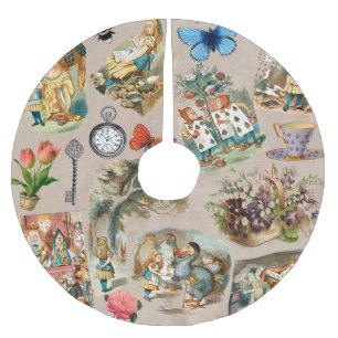 Alice in Wonderland Cheshire Cat Characters Brushed Polyester Tree Skirt