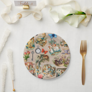 Alice in Wonderland Cheshire Cat Characters Paper Plate