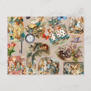 Alice in Wonderland Cheshire Cat Characters Postcard
