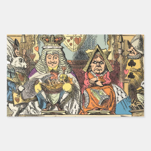 Alice in Wonderland Cheshire Cat Characters Rectangular Sticker