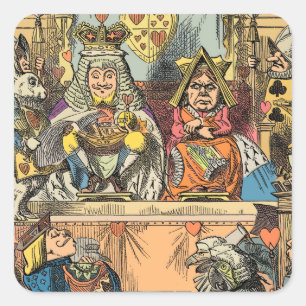 Alice in Wonderland Cheshire Cat Characters Square Sticker