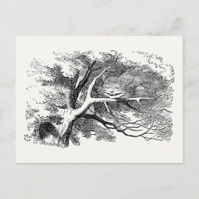 Alice in Wonderland - Cheshire Cat Fading to Smile Postcard (Front)