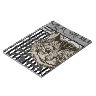 Alice In Wonderland Cheshire Cat Grunge Notebook
