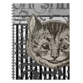 Alice In Wonderland Cheshire Cat Grunge Notebook (Front)