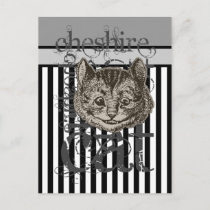 Alice In Wonderland Cheshire Cat Grunge Postcard