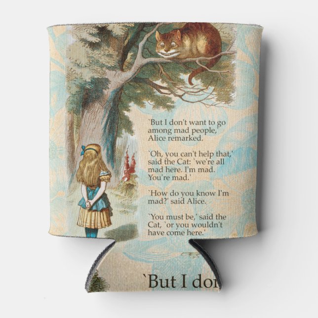 Alice in Wonderland Cheshire Cat Mad  Can Cooler (Front)