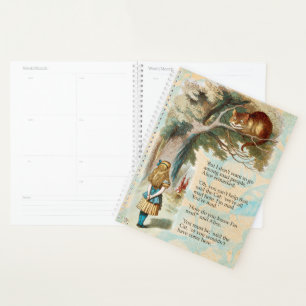 Alice in Wonderland Cheshire Cat Mad  Planner