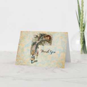 Alice in Wonderland Cheshire Cat Mad  Thank You Card