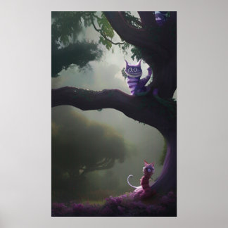 Alice in wonderland Cheshire Cat  Poster