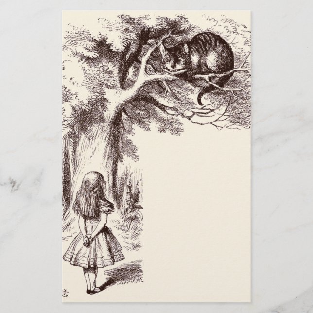 Alice in Wonderland | Cheshire Cat Smile Stationery (Front)