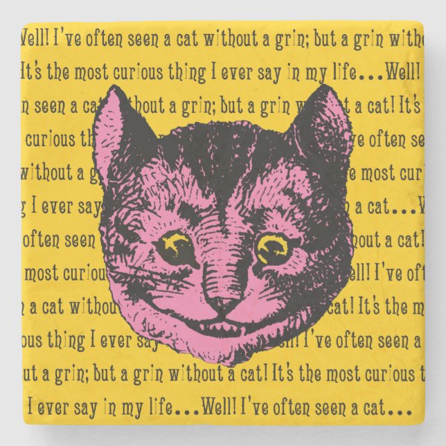 Alice in Wonderland Cheshire Cat Stone Coaster (Front)