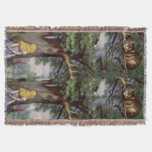 Alice in Wonderland Cheshire Cat Throw Blanket