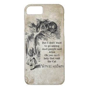 Alice in Wonderland; Cheshire Cat with Alice iPhone 8/7 Case