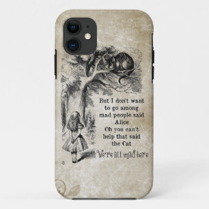 Alice in Wonderland; Cheshire Cat with Alice iPhone 11 Case