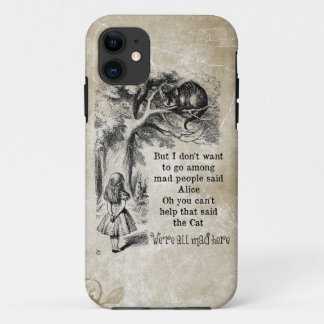 Alice in Wonderland; Cheshire Cat with Alice iPhone 11 Case