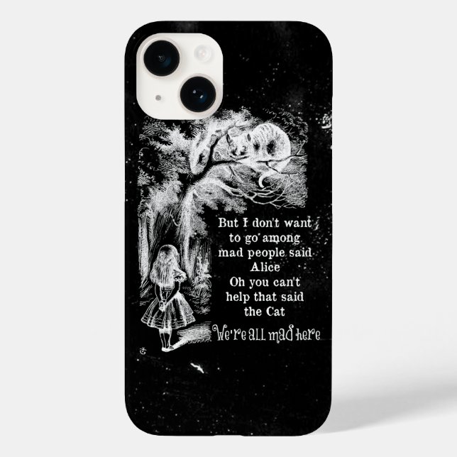 Alice in Wonderland; Cheshire Cat with Alice Case-Mate iPhone Case (Back)