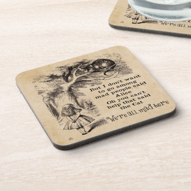 Alice in Wonderland; Cheshire Cat with Alice Coaster (Left Side)
