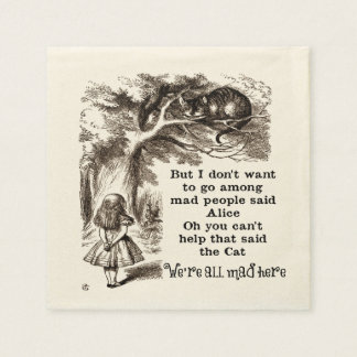 Alice in Wonderland; Cheshire Cat with Alice Napkin