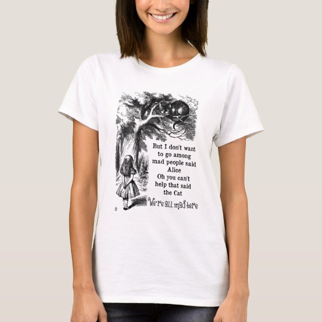 Alice in Wonderland; Cheshire Cat with Alice T-Shirt (Front)