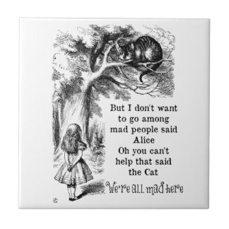 Alice in Wonderland; Cheshire Cat with Alice Tile