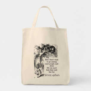 Alice in Wonderland; Cheshire Cat with Alice Tote Bag