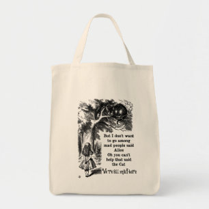 Alice in Wonderland; Cheshire Cat with Alice Tote Bag