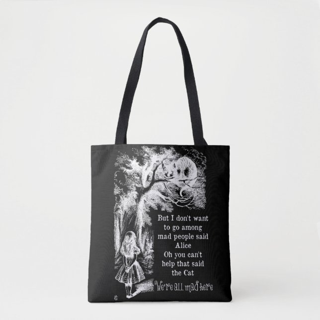 Alice in Wonderland; Cheshire Cat with Alice Tote Bag (Front)
