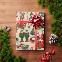 Alice in Wonderland Christmas Wrapping Paper