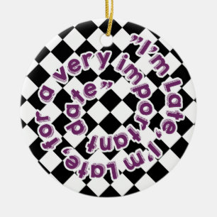 Alice in Wonderland Circular Ornament - Rabbit